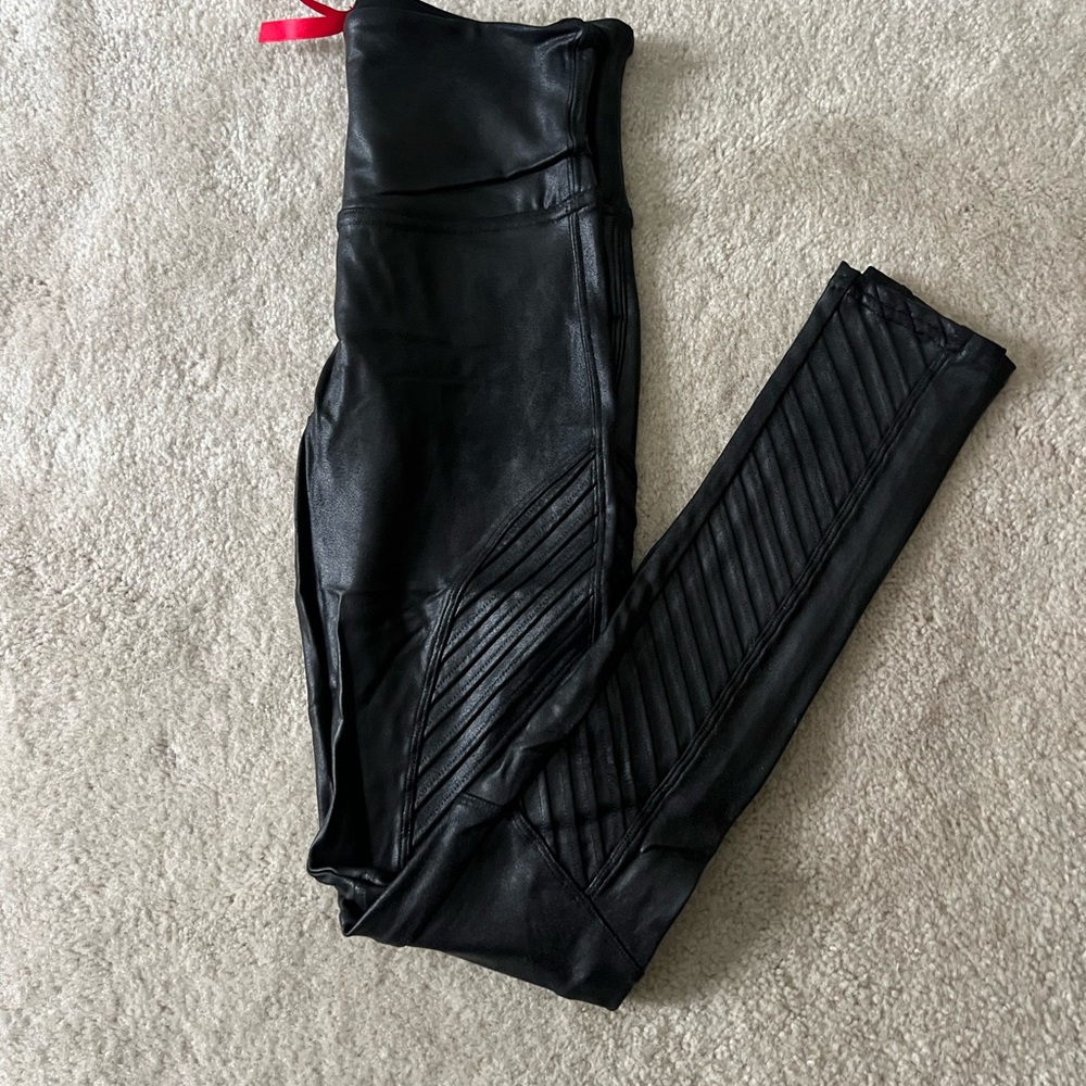 SPANX Faux Leather Black leggings